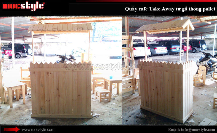 Hình ảnh chiếc quầy cafe Take Away mang đi