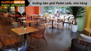 Bàn ghế quán cà phê cao cấp bằng gỗ