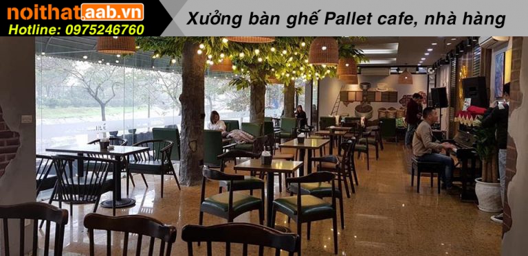 Bàn ghế quán cafe bằng gỗ