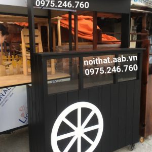 Xe dẩy cà phê sơn đen