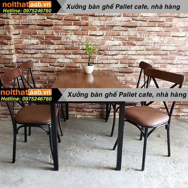 ban-ghe-quan-an-nha-hang ghế chữ X